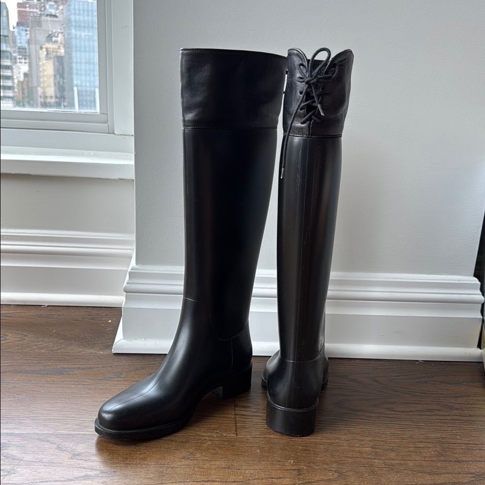 Barneys New York Tall Black Rain Boots